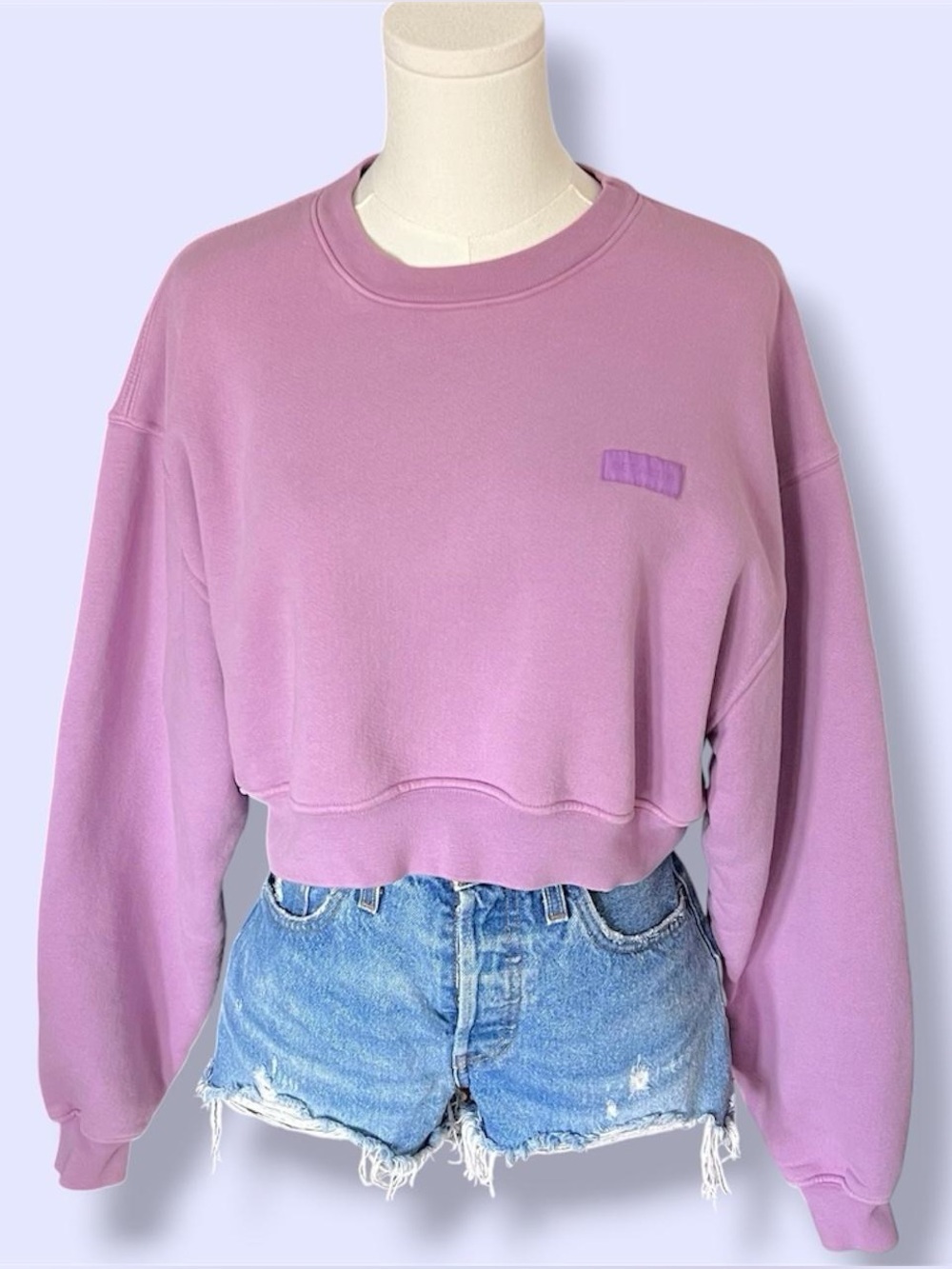 Set Active Purple Cropped Crewneck Sweatshirt 💜